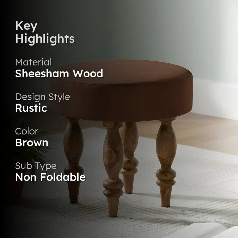 Ravro Sheesham Wooden Bench - Brown media 2