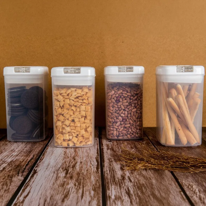 Snaplock Pantry Glow Air Tight Container (White/1000 mL Each) - Set of Three media 7
