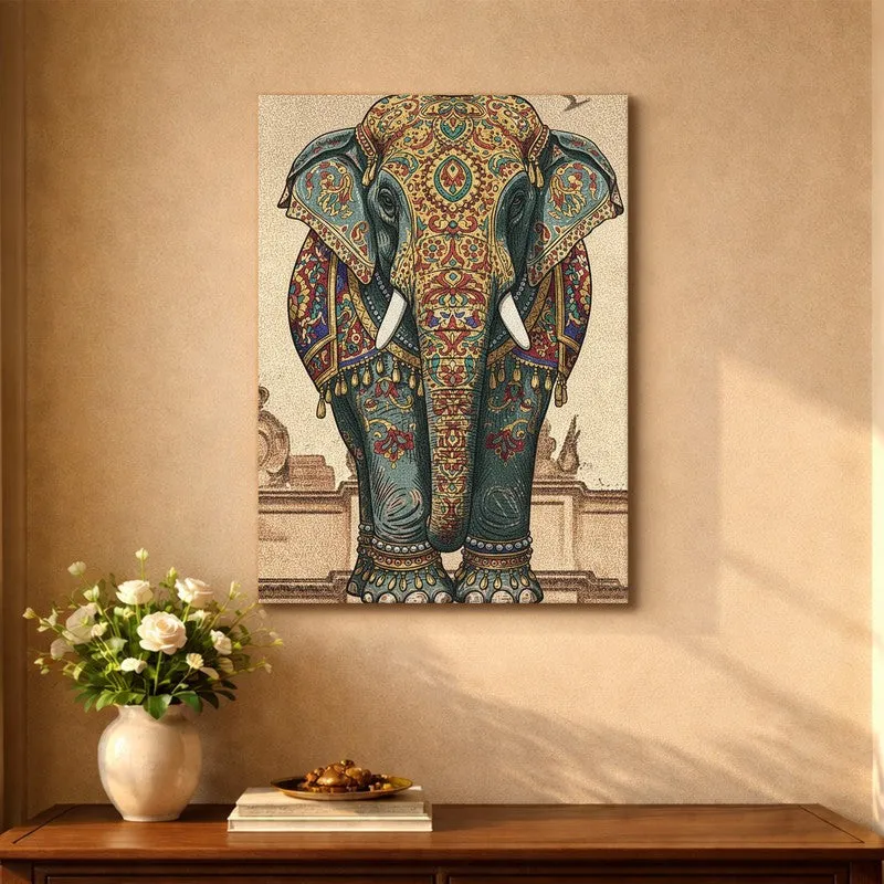 Maharaja Elephant Canvas Wall Art & Paintings media 5
