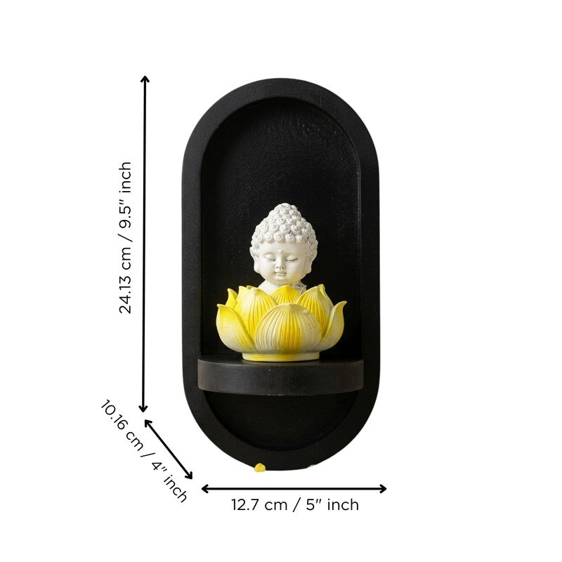 Zen Monks Resin Wall Accent - Yellow media 6
