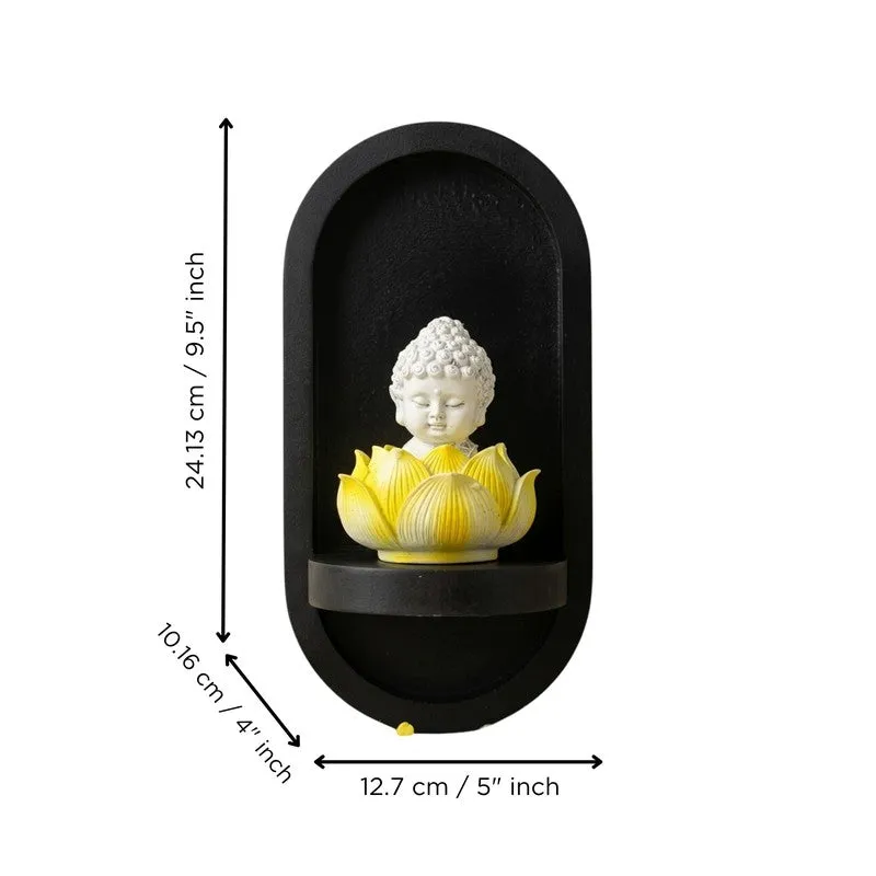 Zen Monks Resin Wall Accent - Yellow media 6