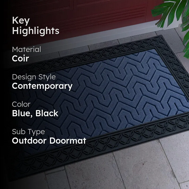 Coire Block Coir Door Mats - Blue,Black media 2