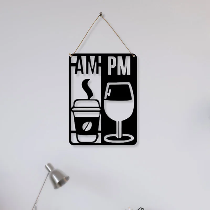 Coffee Mornings & Wine Nights Iron Wall Accent media 3