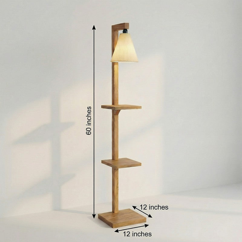 Canova Shelf Wooden Floor Lamp image 9
