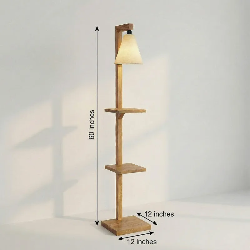 Canova Shelf Wooden Floor Lamp media 9