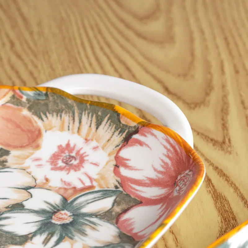 Sunlit Leaf Porcelain Platter - Four Piece Set media 6