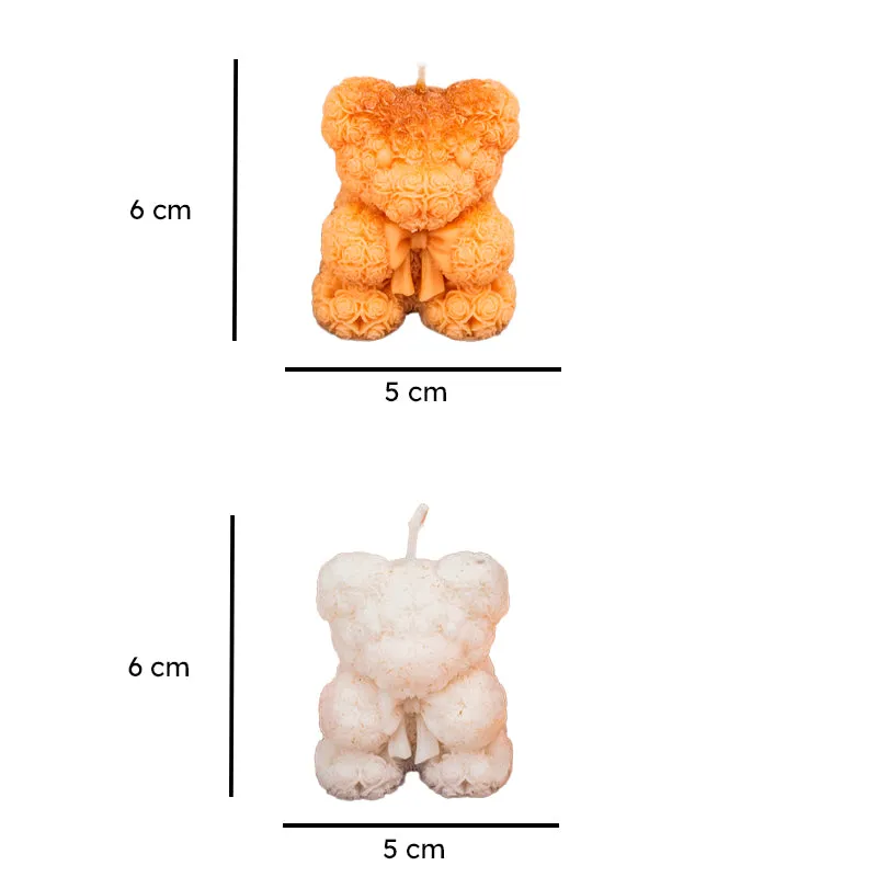 Adorable Teddy Bear Soy Wax Candle Set - Orange Scented media 7