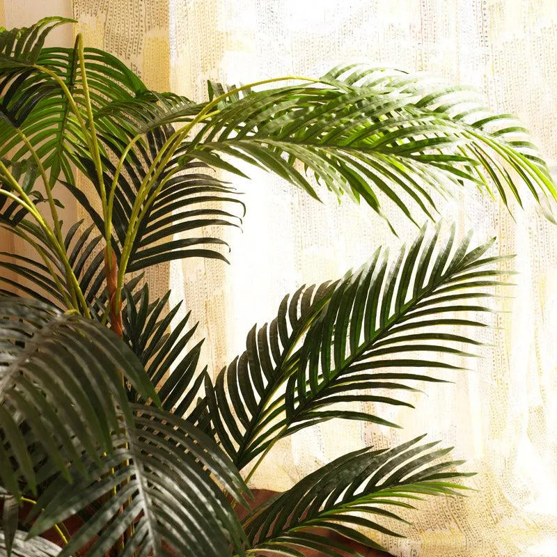 Artificial Realistic Areca Palm Plant With Black Plastic Pot - 4.3 Feet media 7