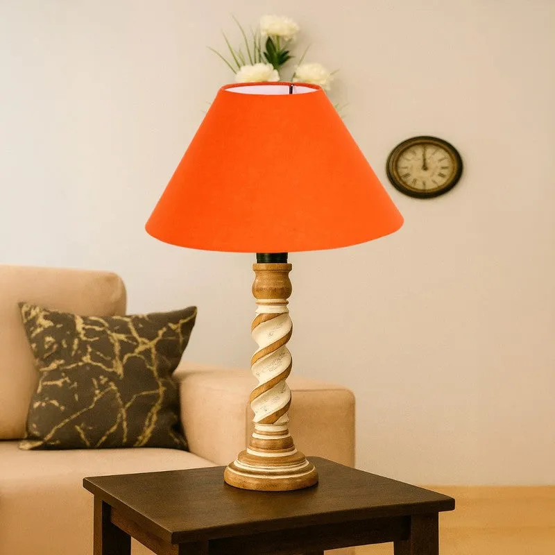 Modera Kyne Wooden Table Lamp - Orange media 4