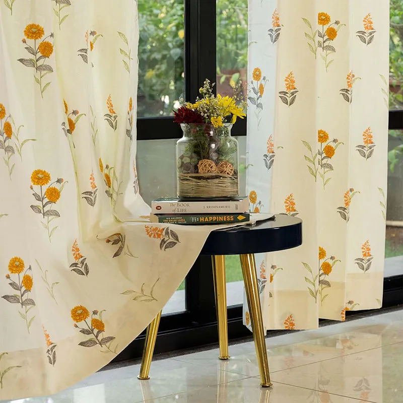 Urban Space Ivyra Curtain (Yellow) - Set Of Two media 1