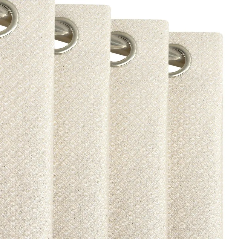 Form Ease Cotton Room Darkening Curtains - Ivory media 6