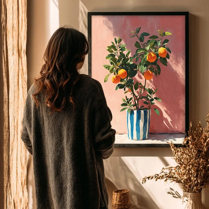 Orange Serenade Canvas Wall Painting - Black Frame media 4