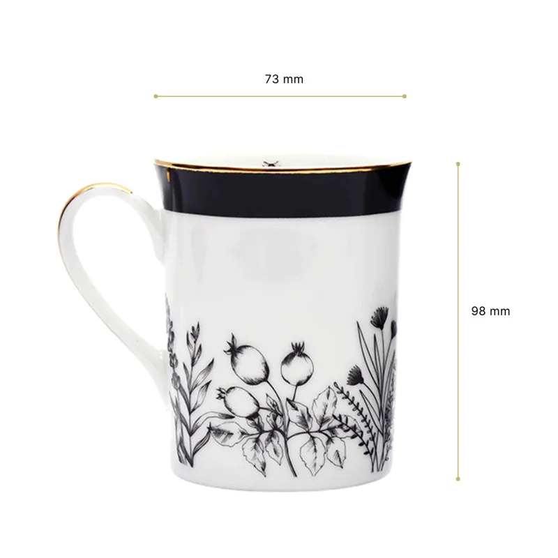 Gilded Bee Classic 24k Gold Brushed Porcelain Coffee Mug (300 mL Each) - Set Of Six media 8