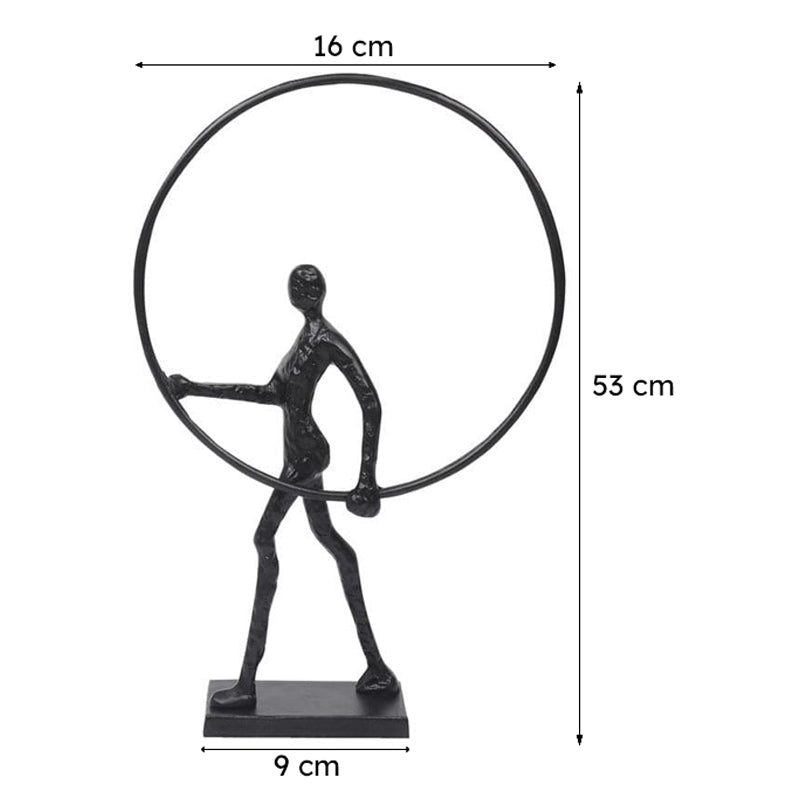 Hoop Struck Aluminium Showpiece - Black media 7