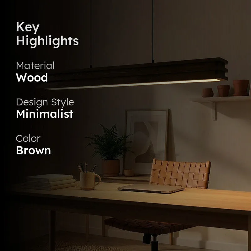 Axis Bar Wooden Ceiling Lamp - Brown media 2