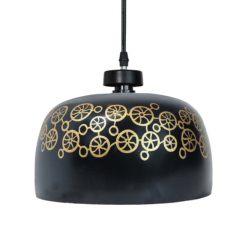 Eternal Cycle Hand Painted Metal Hanging Lamp media 4