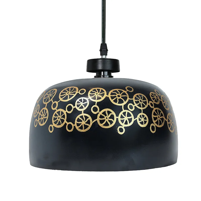 Eternal Cycle Hand Painted Metal Hanging Lamp media 4