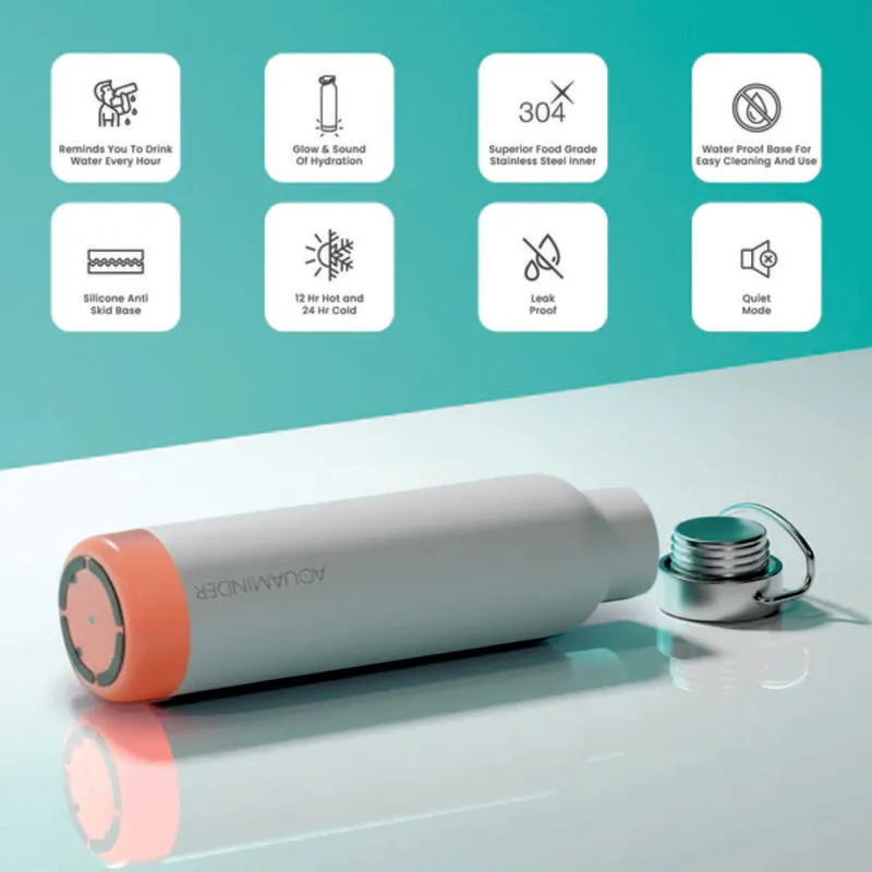 Hot & Cold Mate Smart Water Bottle - White (600 mL) media 4