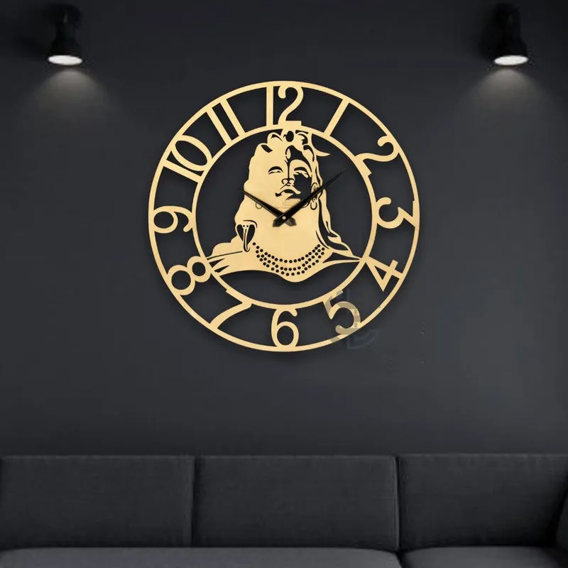 Flashy Silent Wall Clock - Gold media 6