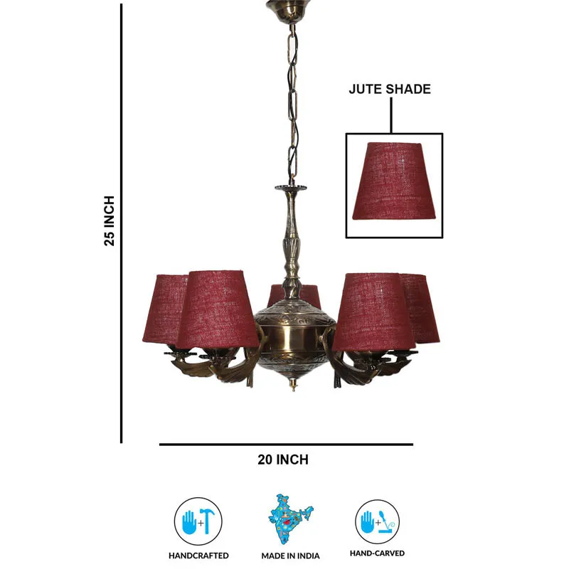 Cosmos Conical Golden Antique Ceiling Lamp media 6