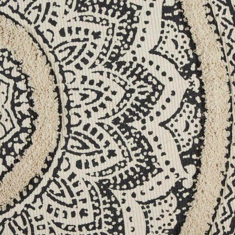 Mandala Cotton Runner Rug (Black) - Set of Two media 7