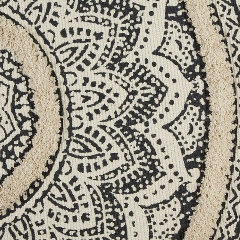 Mandala Cotton Runner Rug (Black) - Set of Two media 7