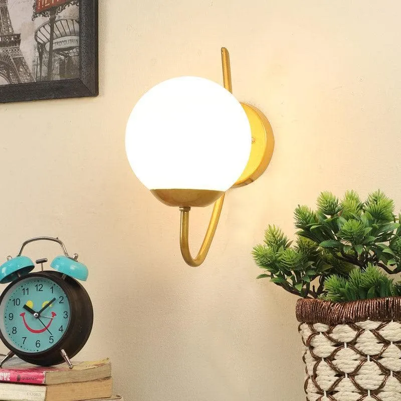 Shiro Moon LED Glass & Metal Wall Lamp media 1