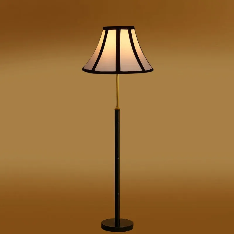Silver Line Wooden Floor Lamp - White & Black media 7