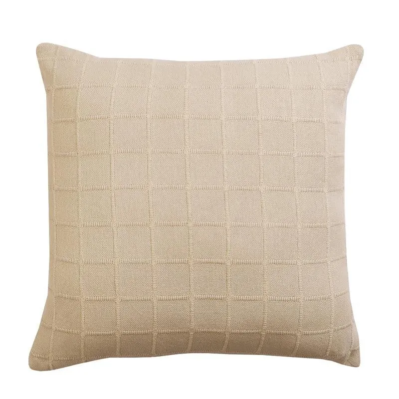 Sicily Light Solid Cotton Cushion Cover (Beige) - Set Of Two media 3