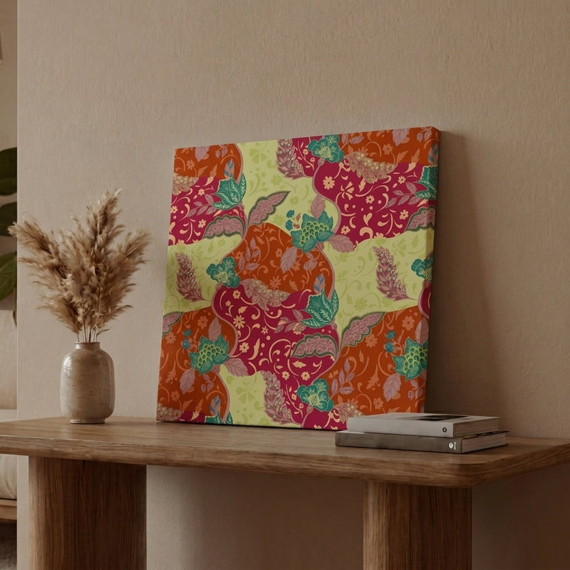 Folk Abstract Canvas Wall Art
