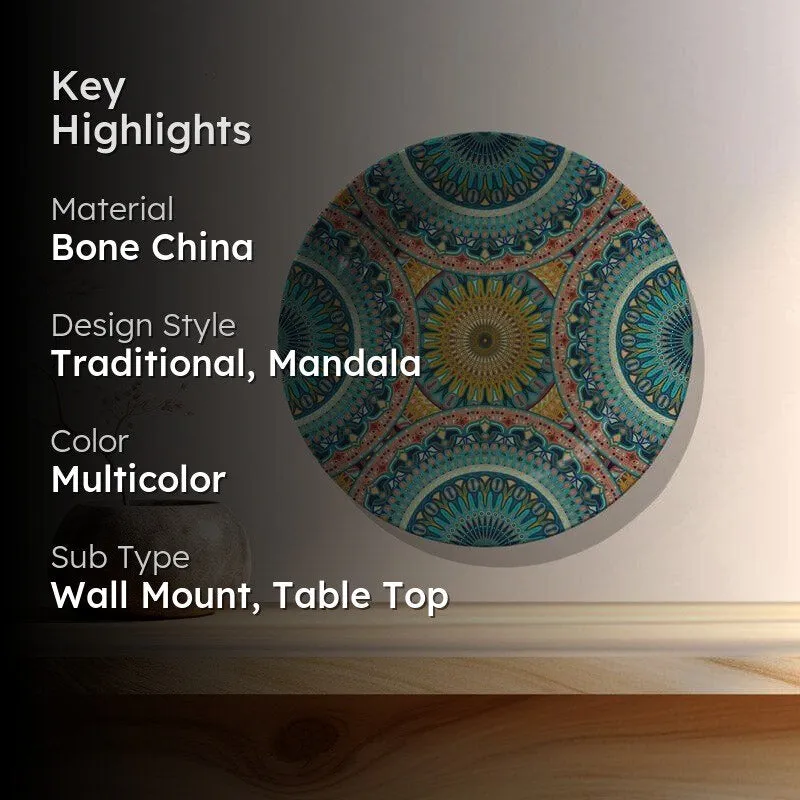 Abstract Mandala Charm Wall Plate media 2
