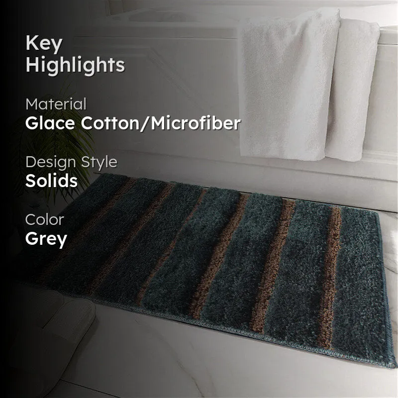 Ridge Soft Microfiber Bath Mat - Olive Green media 2