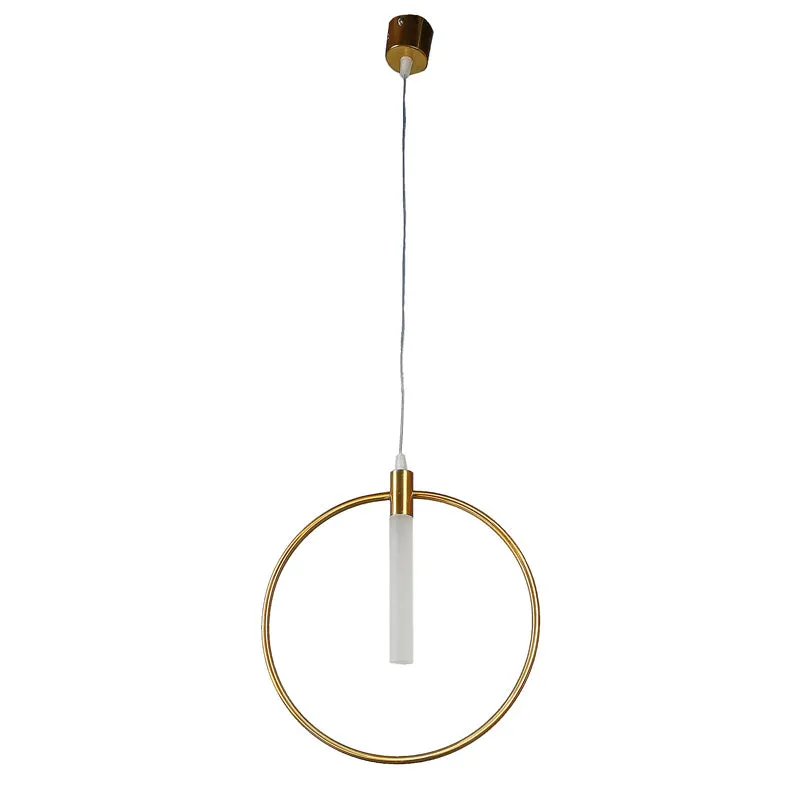 Haloire Glass & Iron Ceiling Lamp - Gold media 7
