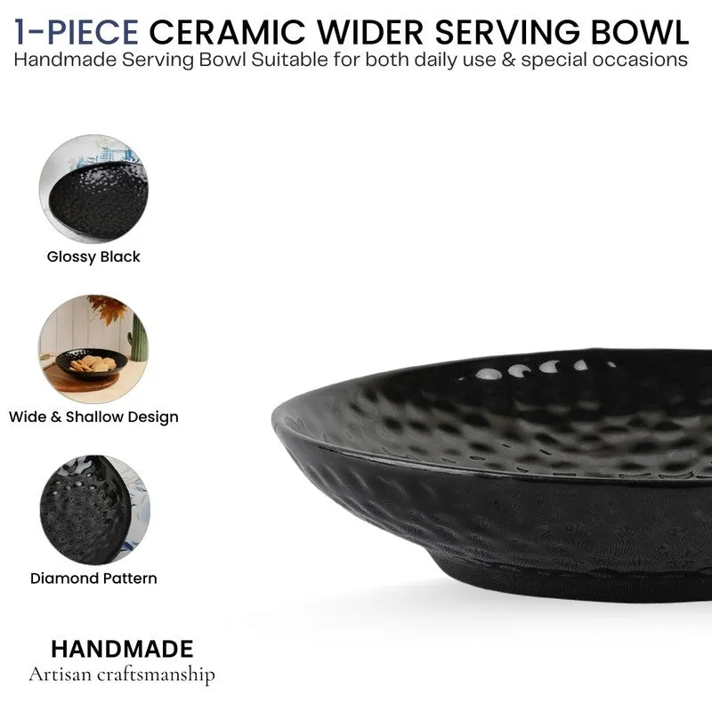 Elegant Black Ceramic Serving Platter media 6