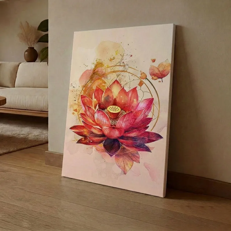 Cosmic Kamalam Canvas Traditional Wall Art media 1