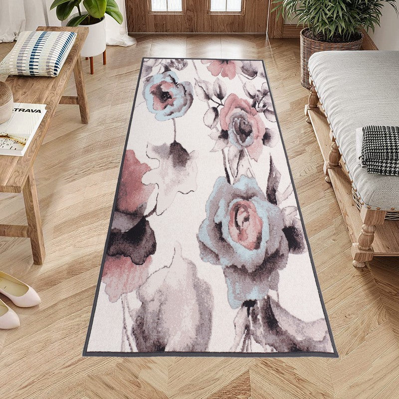 Rosy Nylon Runner Rug media 3