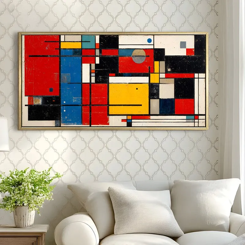 Chromatic Balance Canvas Wall Painting With Frame media 4
