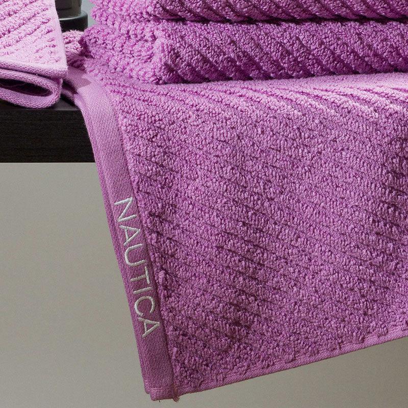 Nautica Riviera Soft Cotton Hand Towel (Lilac) - Set Of Four media 3