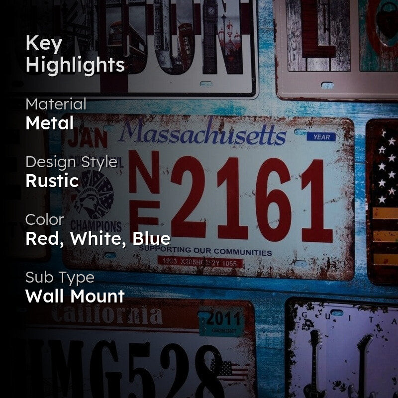 Massachusets NE 2161 Metal Wall Accent media 2