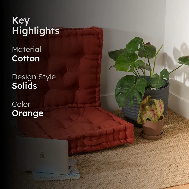 Marlon Floor Cushion (Orange) - Set Of Two media 2