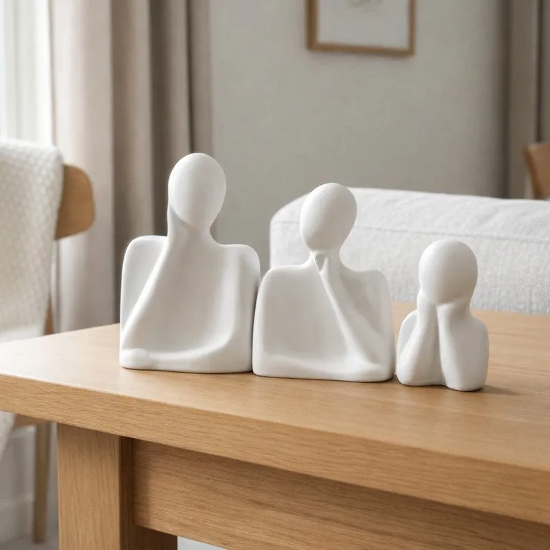 Velmora Statement Resin Showpiece - Set Of Three media 1