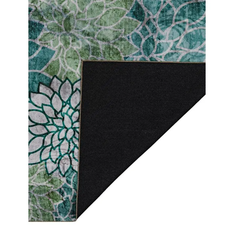 Enaya Floral Polyester Carpet - Turquoise media 7