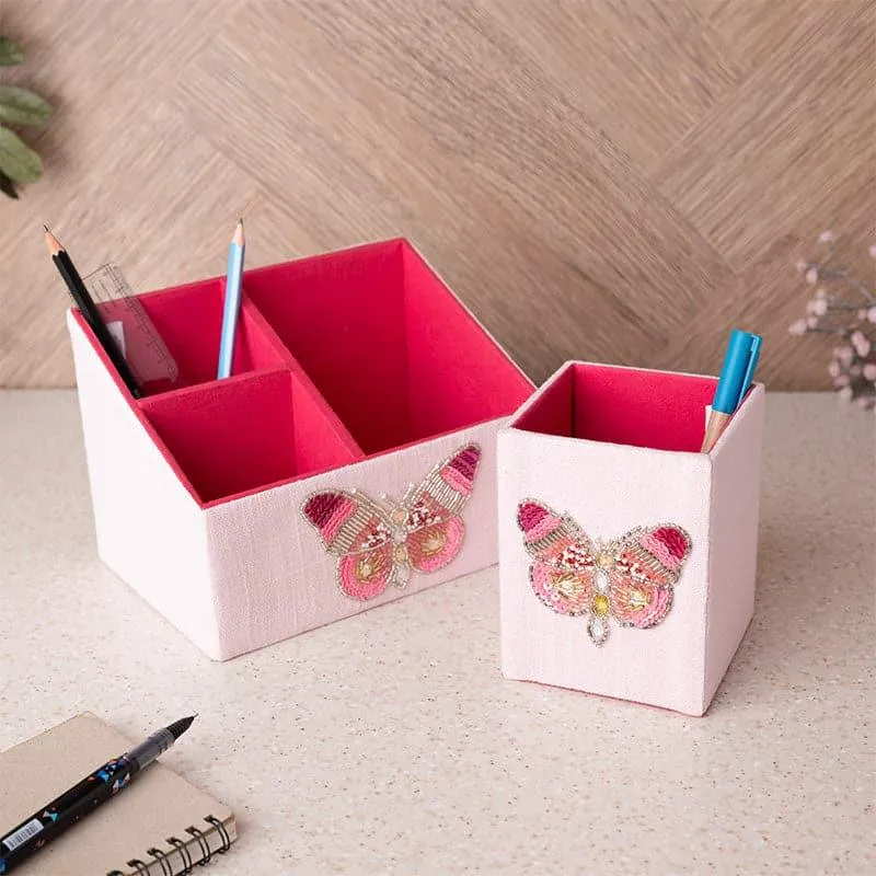 Flutter Friend Stationery Holder (Butterfly Collection) - Set Of Two media 1
