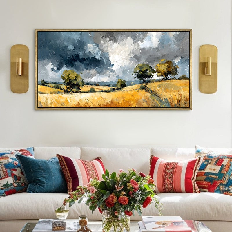 Gathering Sky Canvas Wall Painting With Frame