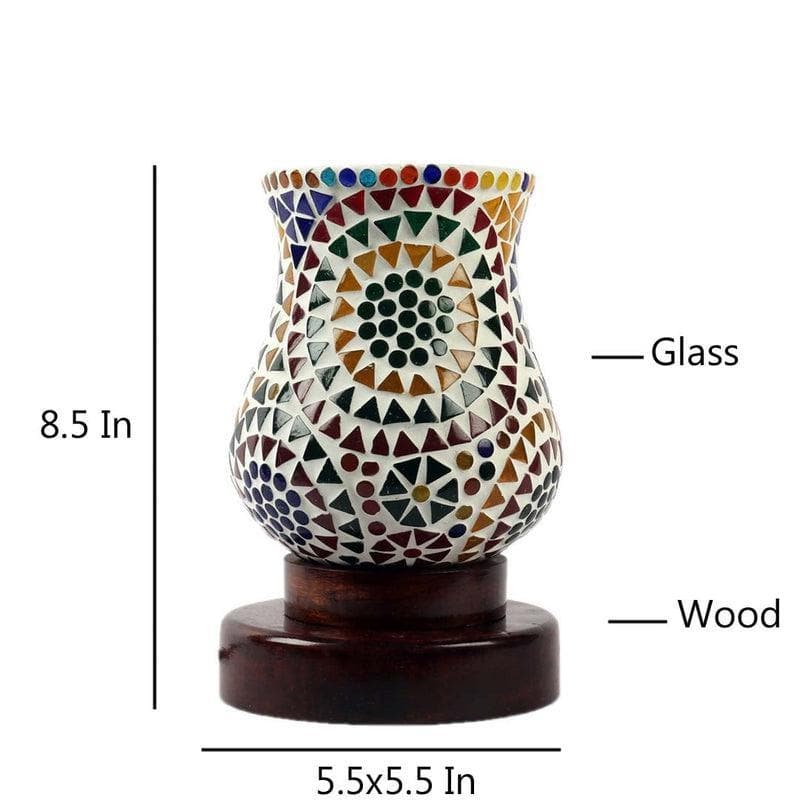 Tumbler Mosaic Glass Table Lamp - Multicolor media 7