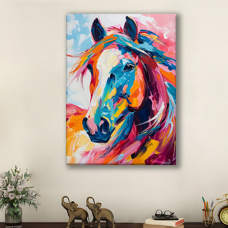 Vibrant Horse Wall Art media 2