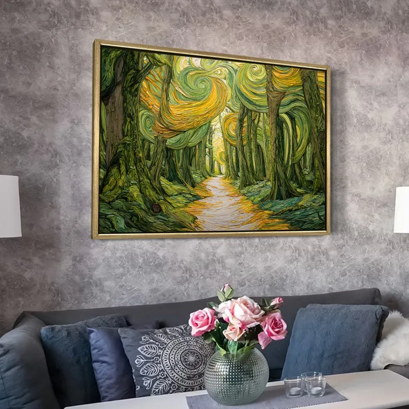 Natures Corridor Canvas Wall Painting With Frame media 6