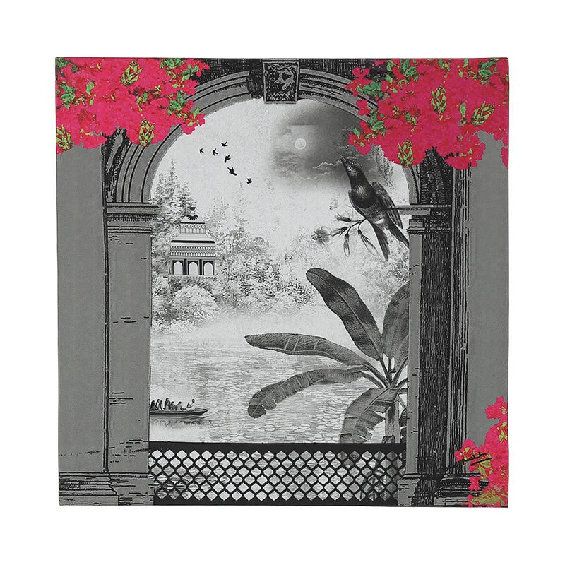 India Circus Mayur Jharokha Canvas Wall Art - Set Of Three media 6