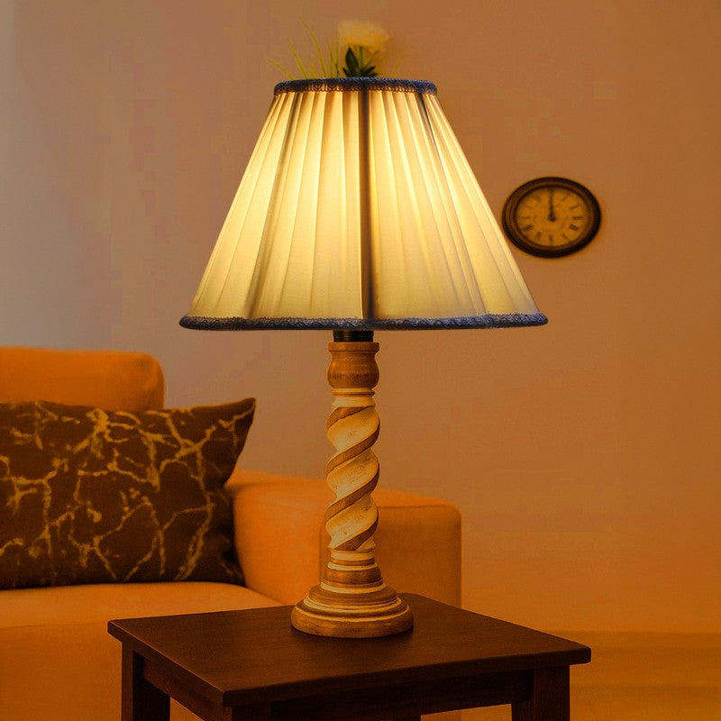 Modera Veno Wooden Table Lamp - Ivory