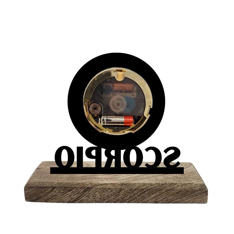 Scorpio Zodiac Analog Table Clock media 3
